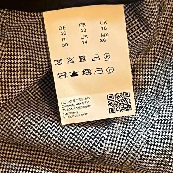 BOSS Hugo Boss Black White Houndstooth Pull On Pants | Size 14 - Picture 5 of 11